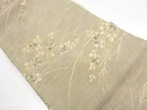 金通し萩・芒模様織出し名古屋帯